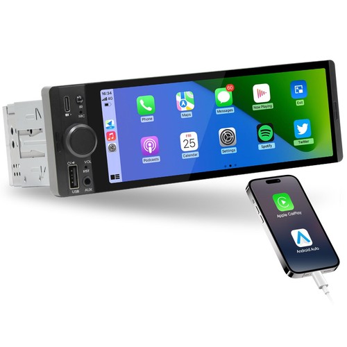 Single din carplay inch - din, 6.5
