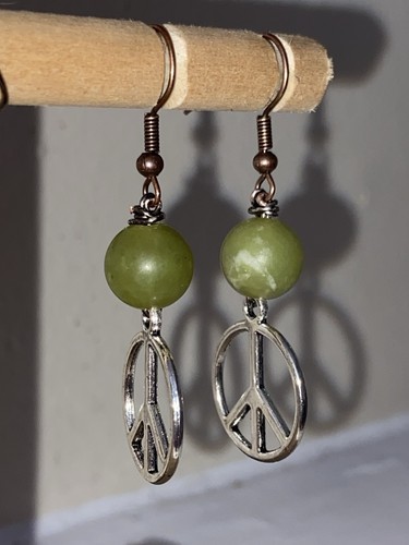 Handmade jade peace sign - handmade,