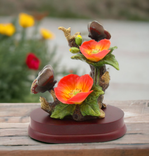 Ceramic poppy flowers - poppy,
