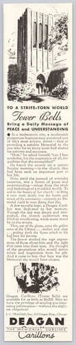1938 deagan carillons - carillons, tower