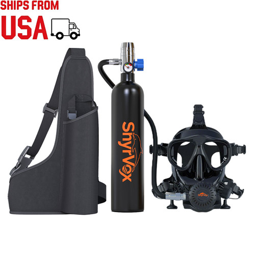 Portable scuba tank mask - portable, kit