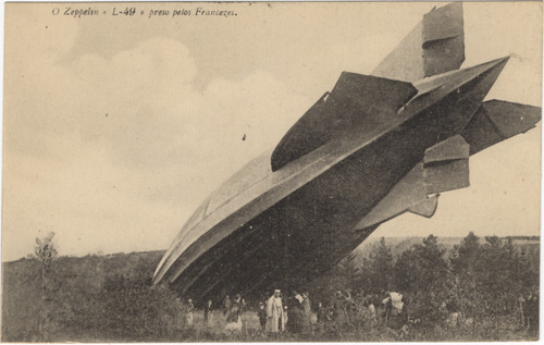 Wwi zeppelin captured - wwi,