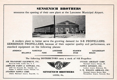 1940 sensenich propeller - 1940, co