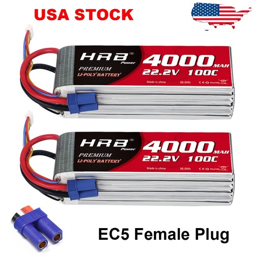 2pcs hrb 4000mah 100c - 22.2v,