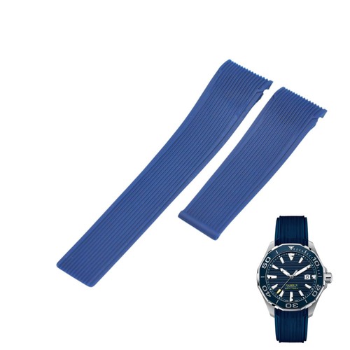 22mm blue rubber watch - blue, strap