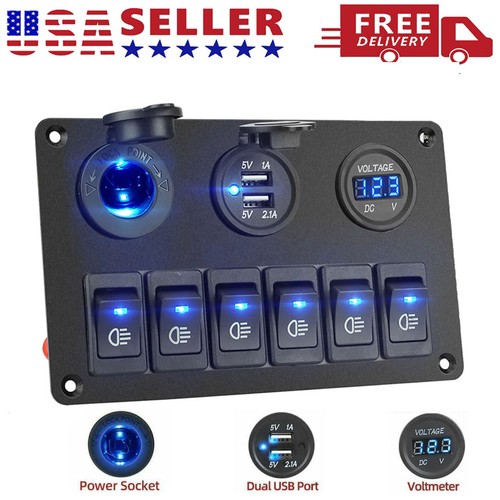 12v led gang off rocker - gang,