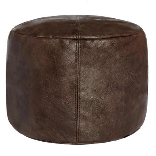 Unstuffed faux leather - leather, pouf