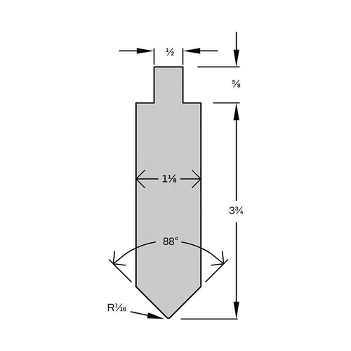 Press brake punch - press, x