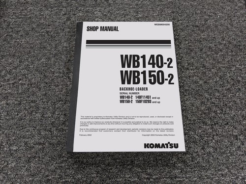 Komatsu wb140 backhoe loader - komatsu, wb140-2