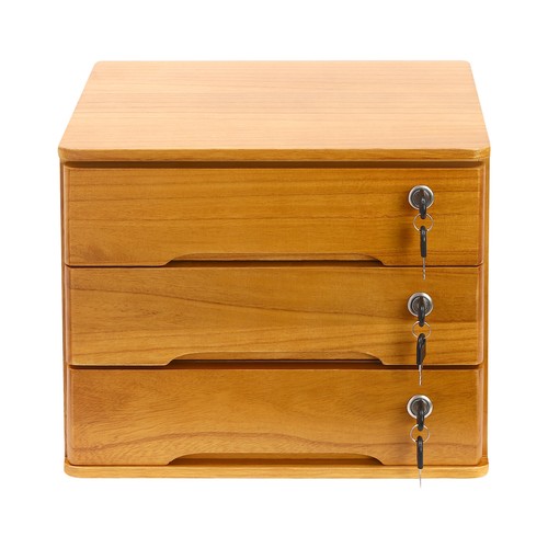 Wooden desktop storage cabinet - wooden,