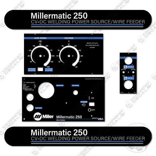 Fits millermatic 250 decal kit - millermatic,