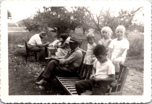 Rural family plucking chickens - rural,