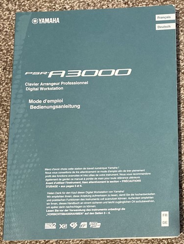 Yamaha psr a3000 manual mode - manual,