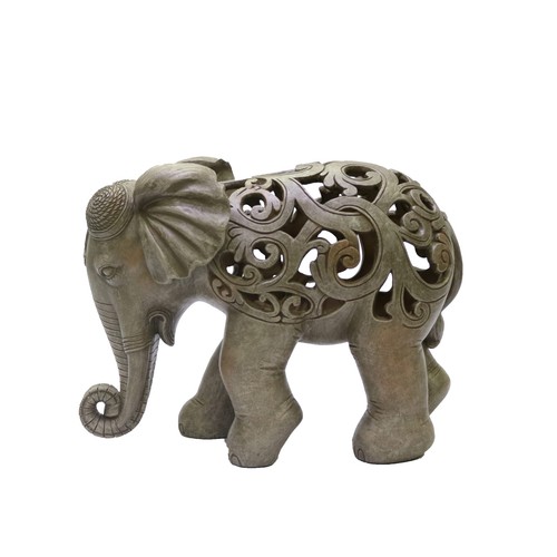 Elephant decor resin - 8", h