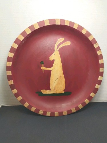Hand painted wooden plate - painted,
