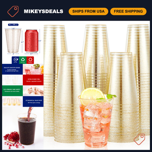 100 pack gold glitter - pack, 14