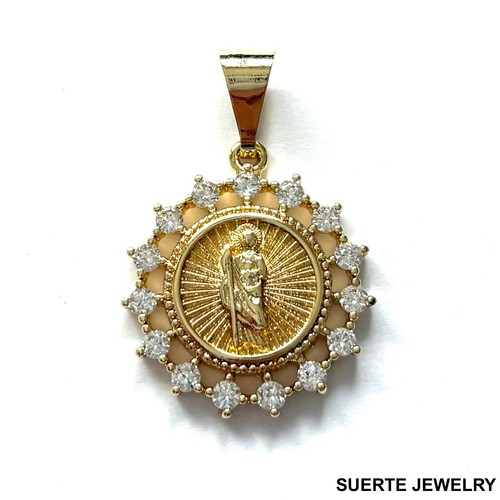 14k oro laminado san judas - oro,