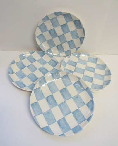 Blue white checkerboard - &,