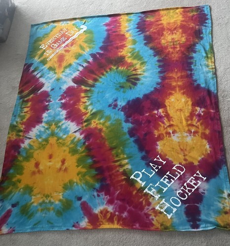 Field hockey tie dye blanket - field,
