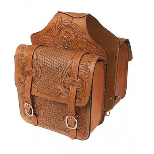Western horse leather saddle - horse,