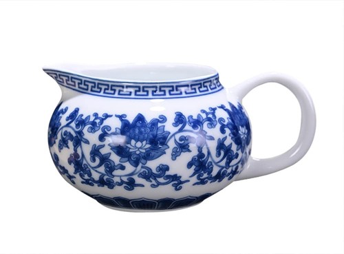 Ceramic blue and white creamer - and,