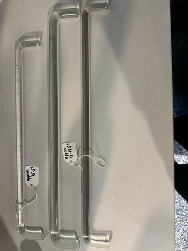 Vintage clear glass towel bars - vintage,