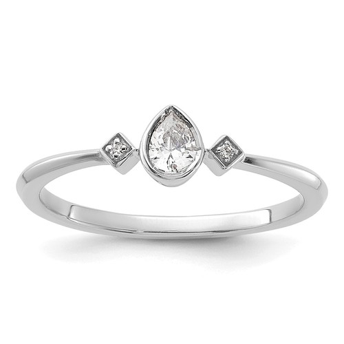 14k white gold ct pear - 14k,