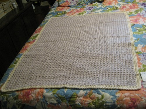 Handmade baby blanket mauve - handmade,