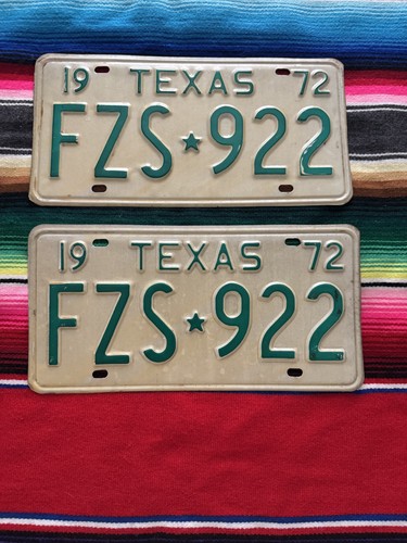 1972 texas passenger license - texas,