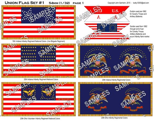 Civil war flag set union - set,
