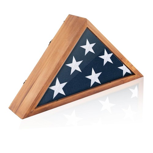 Wooden flag display case for - flag,