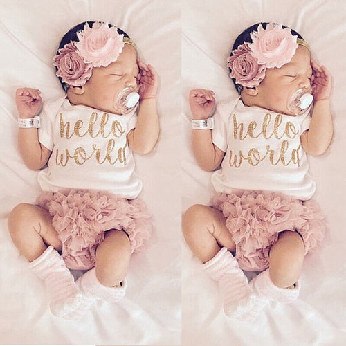 3pcs newborn baby girl outfits - girl,
