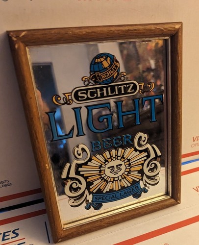 Schlitz light beer glass - beer,