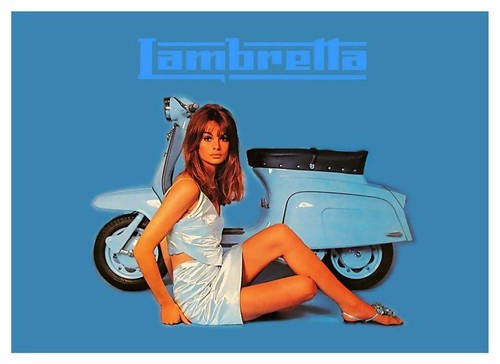 Lambretta moped poster - moped, *large*