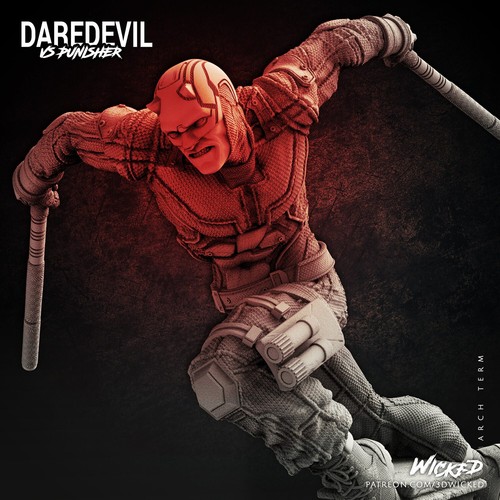 Daredevil resin sculpture - resin,
