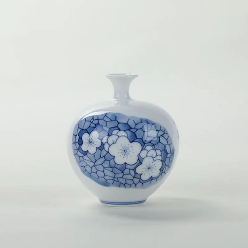 Blue and white floral - and,