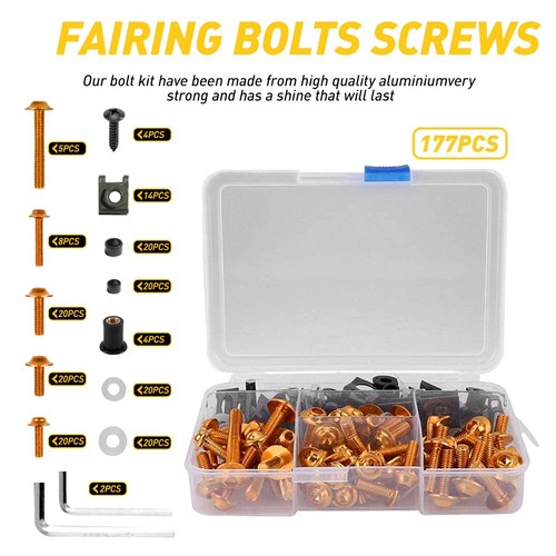 177pcs gold fairing bolt kit - fairing,