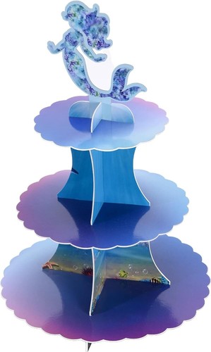 Mermaid cupcake stand tiers - 3,