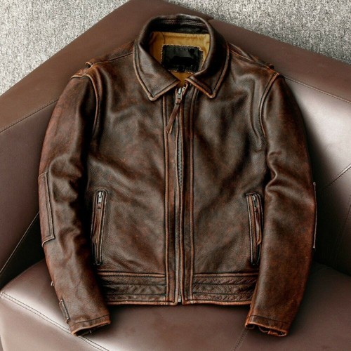 Men motorcycle real leather - real,