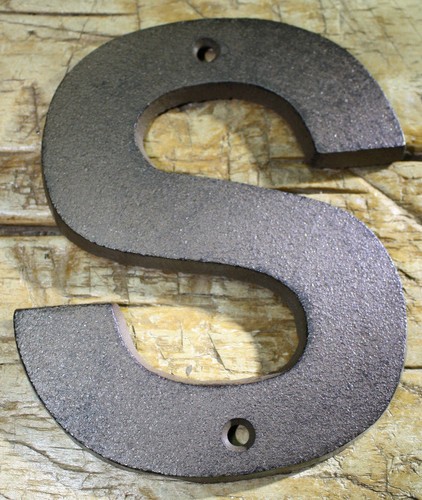Cast iron industrial letter - cast, s