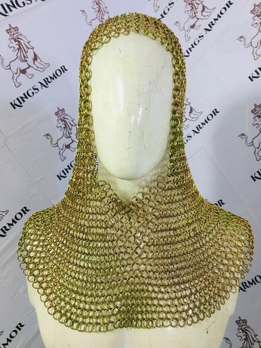Butted chain mail coif - ms,