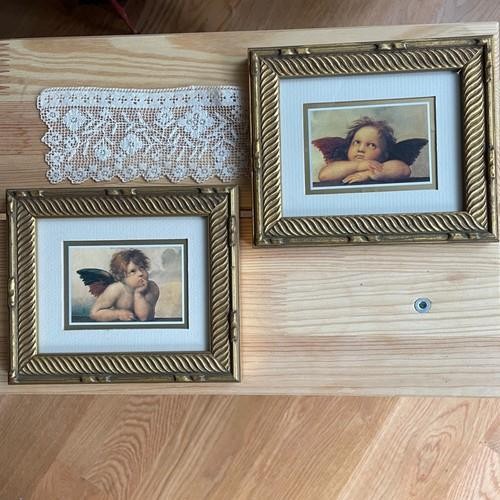 Set 6 gold frames - of, 6"