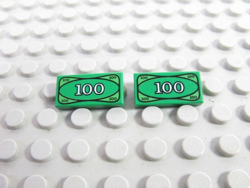 Vintage lego green tile - 2x,