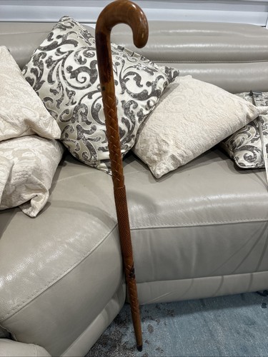 Hand carved walking stick - hand,