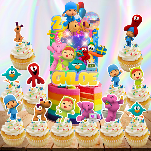 Pocoyo free custum cupcake - pocoyo,