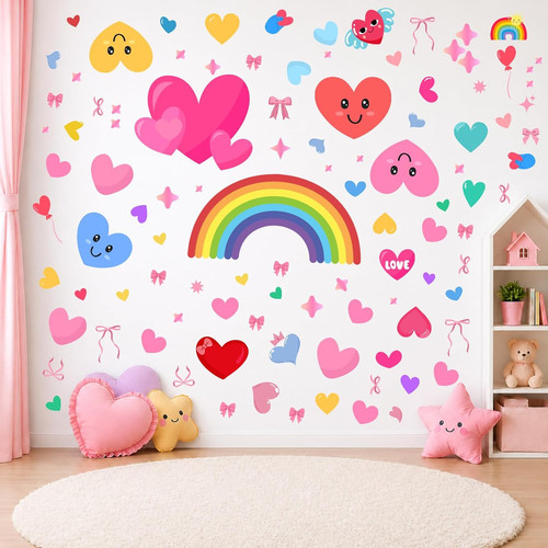 Heart wall decals for girls - decals,
