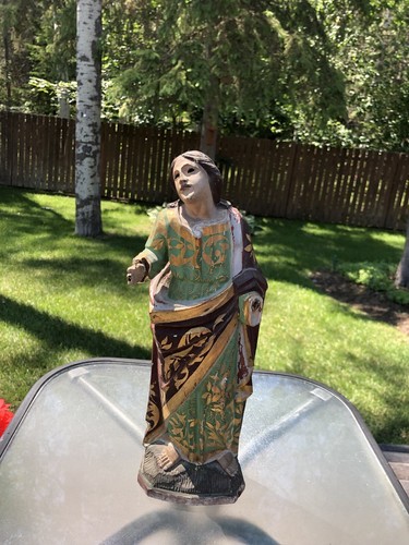 Antique hand carved wood - carved,