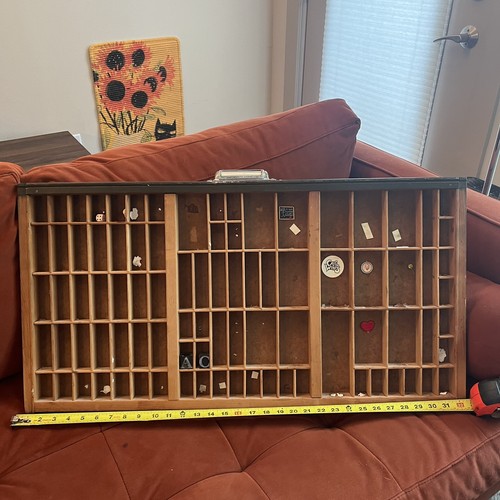 Vintage wooden printer - vintage,