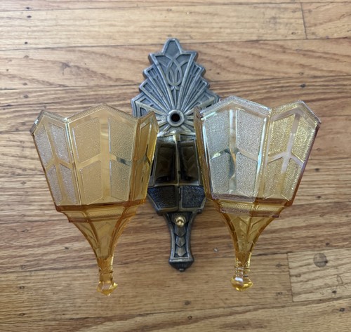 Antique art deco double - deco,