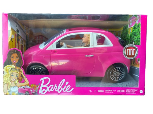 Barbie fiat 500 car - car, doll